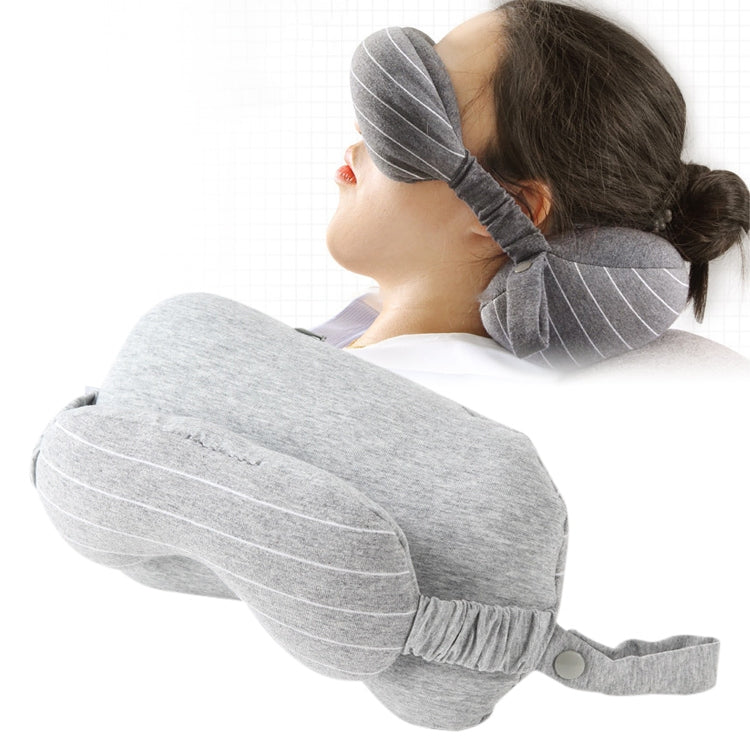Business Travel Portable Pillow Eye Protection(Light Grey)