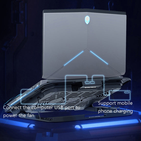 Suohuang Notebook Cooler Gaming Notebook Cooling Base Notebook Exhaust Fan Bracket(LCD Gaming Edition)