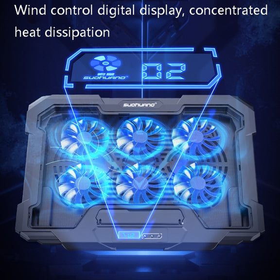 Suohuang Notebook Cooler Gaming Notebook Cooling Base Notebook Exhaust Fan Bracket(LCD Gaming Edition)