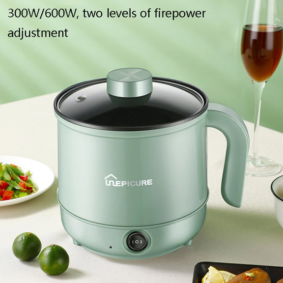 Multi-Function Electric-Cooker Mini Dormitory Student Cooking Rice Stir Frying Non-Stick Pot, 110V US Plug, Colour: White Manual Single Pot(1.7L)