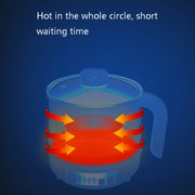 Multi-Function Electric-Cooker Mini Dormitory Student Cooking Rice Stir Frying Non-Stick Pot, 110V US Plug, Colour: White Manual Style with Steaming Grid(1.7L)