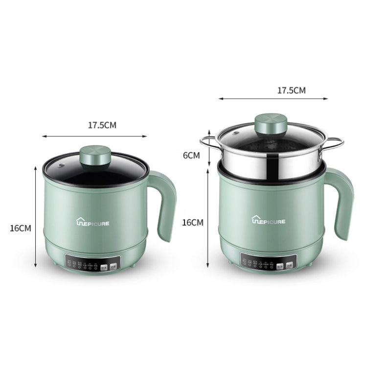 Multi-Function Electric-Cooker Mini Dormitory Student Cooking Rice Stir Frying Non-Stick Pot, 110V US Plug, Colour: White Smart Single Pot(1.7L)