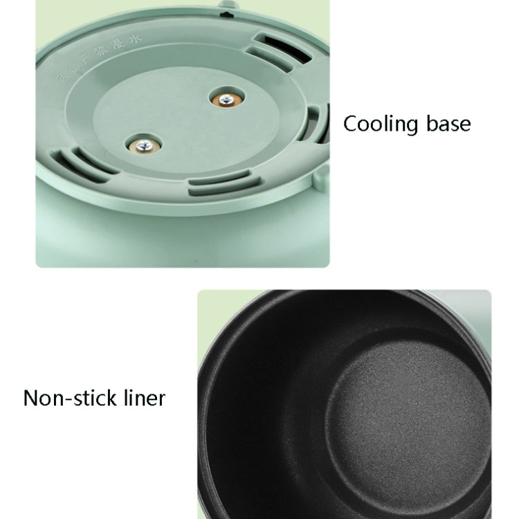 Multi-Function Electric-Cooker Mini Dormitory Student Cooking Rice Stir Frying Non-Stick Pot, 110V US Plug, Colour: White Smart With Steaming Grid(1.7L)