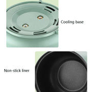 Multi-Function Electric-Cooker Mini Dormitory Student Cooking Rice Stir Frying Non-Stick Pot, 110V US Plug, Colour: White Smart With Steaming Grid(1.7L)