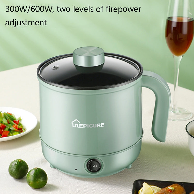 Multi-Function Electric-Cooker Mini Dormitory Student Cooking Rice Stir Frying Non-Stick Pot, 110V US Plug, Colour: Green Smart Single Pot(1.7L)