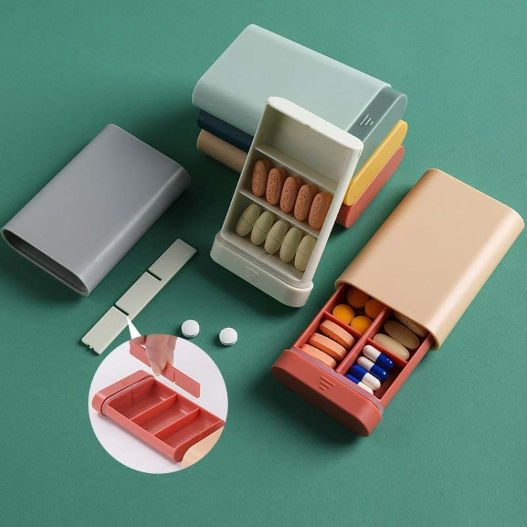 3 PCS Portable Sealed Pill Storage Box Divided Into Compartments Portable Mini Pill Box(Pink)