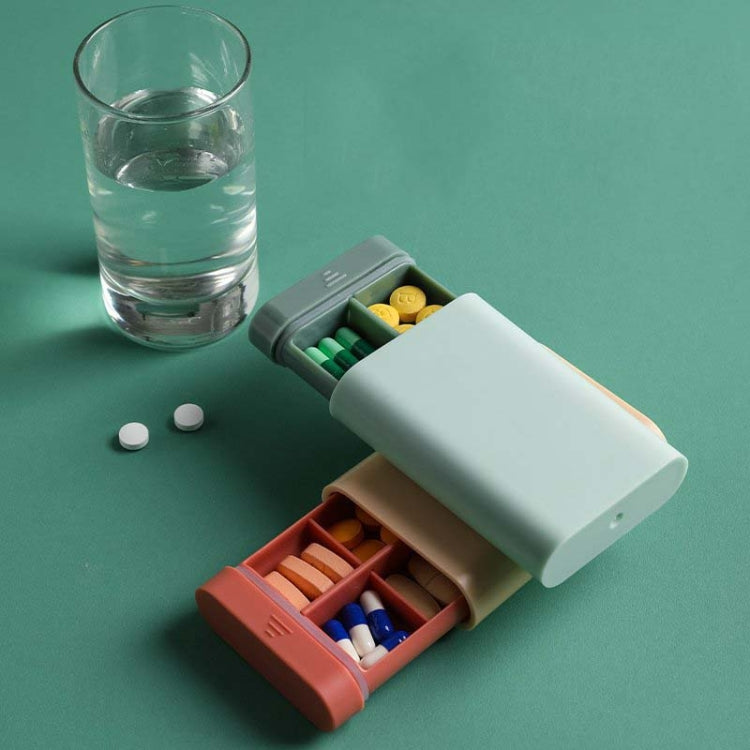 3 PCS Portable Sealed Pill Storage Box Divided Into Compartments Portable Mini Pill Box(Gray)