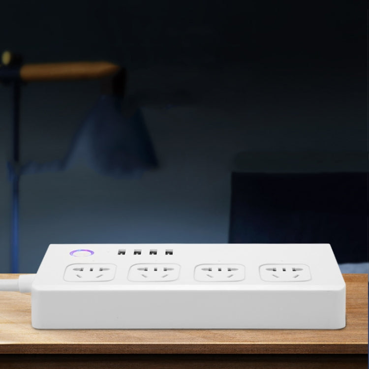 Home Office Wifi Mobile Phone Remote Control Timer Switch Voice Control Power Strip, Line length: 1.5m(UK Plug)