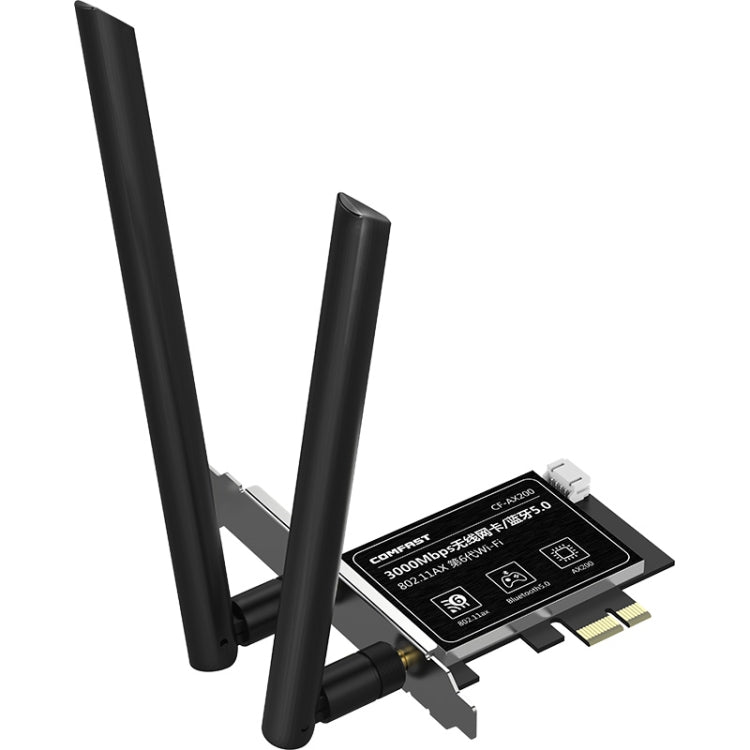COMFAST Gaming Game 3000Mbps Gigabit Dual-Frequency Wireless Desktop Computer PCIE Wireless Network Card, Coverage: AX200
