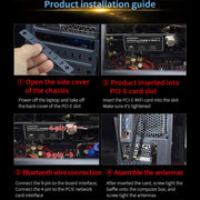 COMFAST Gaming Game 3000Mbps Gigabit Dual-Frequency Wireless Desktop Computer PCIE Wireless Network Card, Coverage: AX200