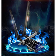 COMFAST Gaming Game 3000Mbps Gigabit Dual-Frequency Wireless Desktop Computer PCIE Wireless Network Card, Coverage: AX200 PRO