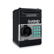 Electronic Piggy Bank ATM Password Money Coins Saving Box, Music Version(Black)
