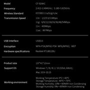 COMFAST CF-924AC V2 1200Mbps Dual Frequency Gigabit USB Computer WIFI Receiver High Power Wireless Network Card