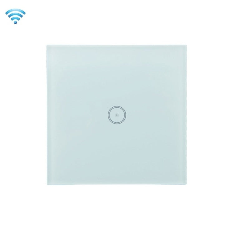 Wifi Wall Touch Panel Switch Voice Control Mobile Phone Remote Control, Model: White 1 Gang (Single Firewire Zigbee)