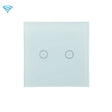 Wifi Wall Touch Panel Switch Voice Control Mobile Phone Remote Control, Model: White 2 Gang (Single Firewire Zigbee) - free shipping - PMC TechLife - Order now!