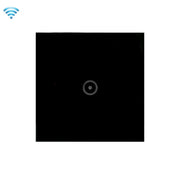 Wifi Wall Touch Panel Switch Voice Control Mobile Phone Remote Control, Model: Black 1 Gang (Single Firewire Zigbee)