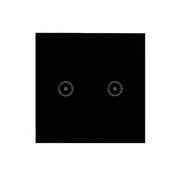 Wifi Wall Touch Panel Switch Voice Control Mobile Phone Remote Control, Model: Black 2 Gang (Single Firewire Zigbee)