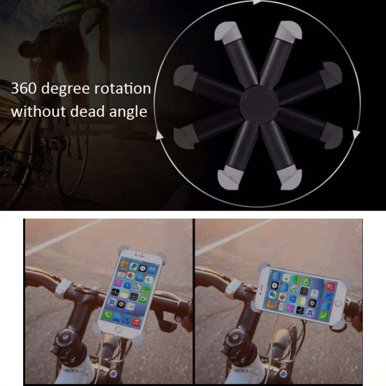 Motorcycle Bicycle Phone Holder Outdoor Riding Equipment Suitable For 4.7-8 Inch Mobile Phone/Tablet(Black)