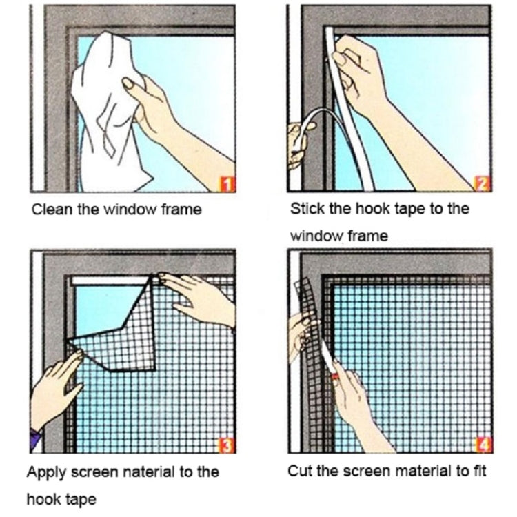 DIY Fly Mosquito Bug Mesh Window Screen Self-adhesive Anti-mosquito Net ���15X20CM���