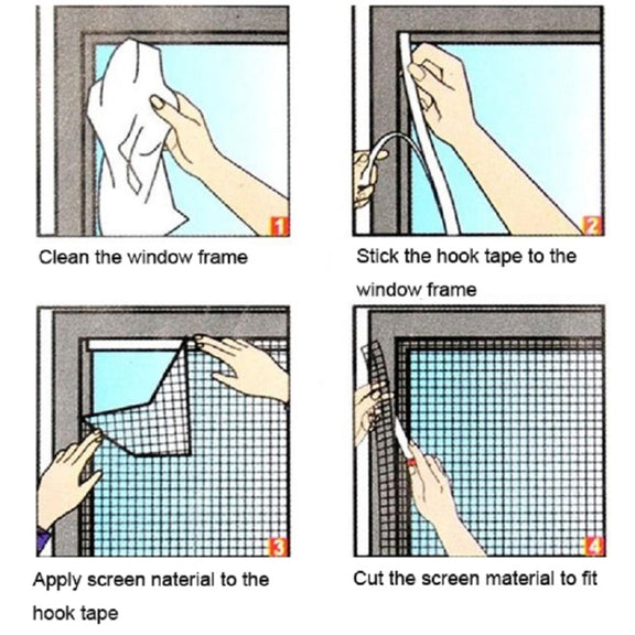 DIY Fly Mosquito Bug Mesh Window Screen Self-adhesive Anti-mosquito Net ���15X20CM���