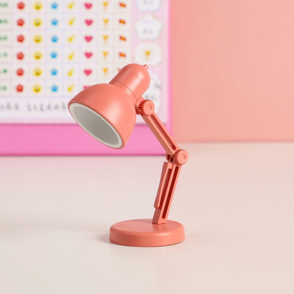 3 PCS Mini LED Desk Lamp Folding Portable Night Light Magnetic Eye Protection Desk Lamp(LD02-Rose Red)