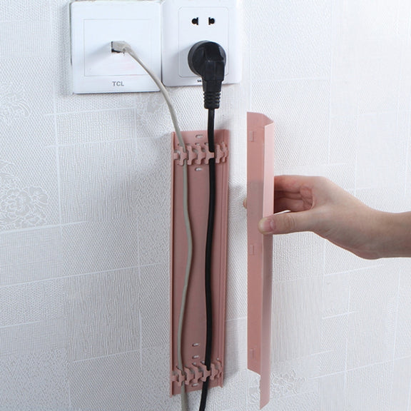 BF1805 5 PCS Plastic Concealed Cable Stick-On Cable Management Box(Pink)