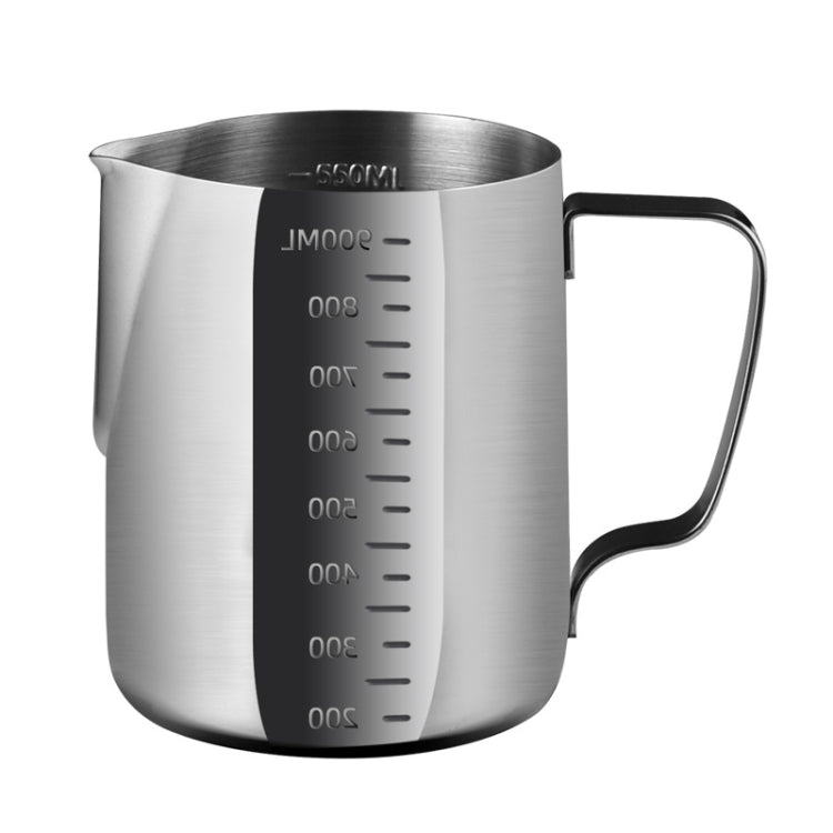 1000ml 304 Stainless Steel Pointed Mouth Etched Cup Graduated Measuring Cup Milk Foam Cup Coffee Pot