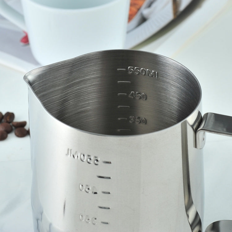 1000ml 304 Stainless Steel Pointed Mouth Etched Cup Graduated Measuring Cup Milk Foam Cup Coffee Pot