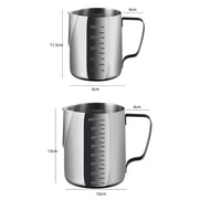 1000ml 304 Stainless Steel Pointed Mouth Etched Cup Graduated Measuring Cup Milk Foam Cup Coffee Pot