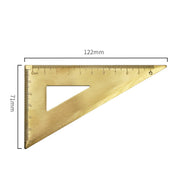Brass Retro Drawing Ruler Measuring Tools, Model: 0-10cm Right Angle Triangle Ruler