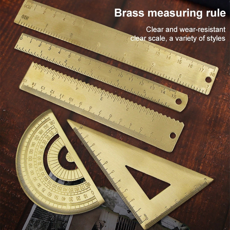 Brass Retro Drawing Ruler Measuring Tools, Model: 0-15cm Ruler