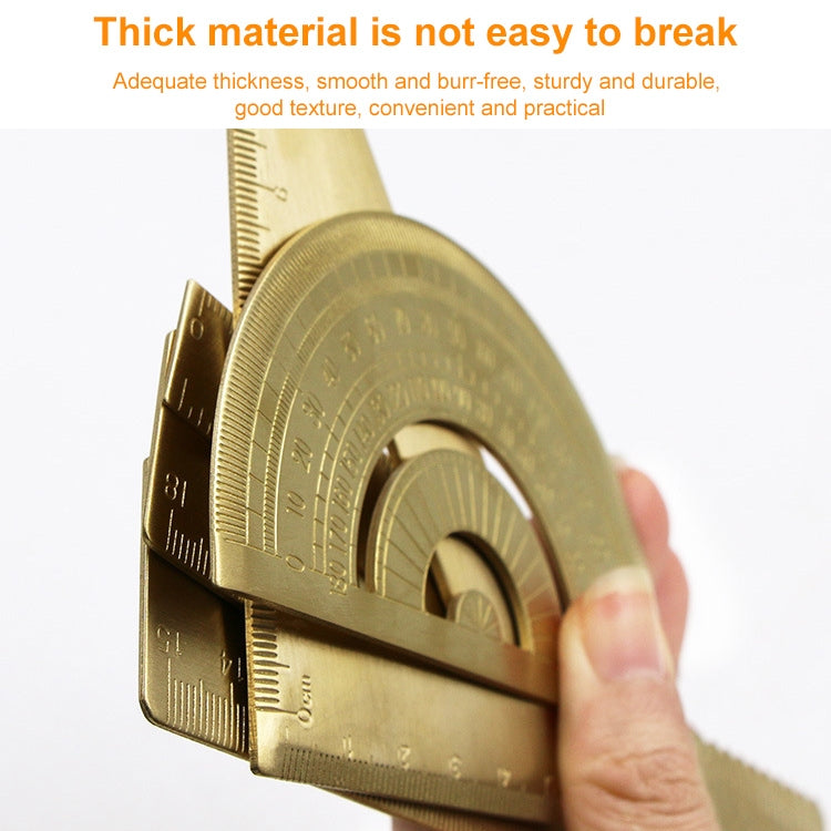 Brass Retro Drawing Ruler Measuring Tools, Model: 0-180 Degree Protractor