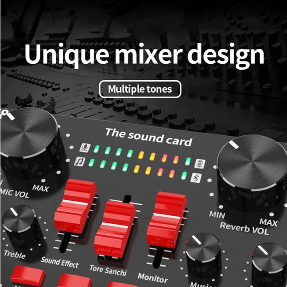 V8S Sound Card Mobile Phone Computer Anchor Live K Song Recording Microphone, Specification: English Version