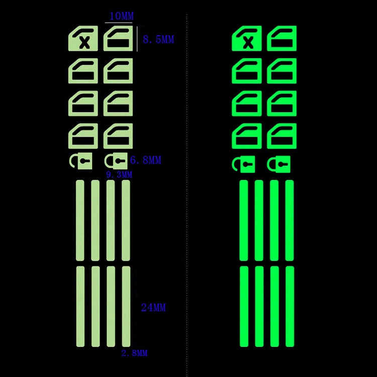 Car Window Sticker Lifter Modified Sticker Car Luminous Switch Car Window Button Car Sticker(Luminous Green)