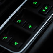 Car Window Sticker Lifter Modified Sticker Car Luminous Switch Car Window Button Car Sticker(Luminous Green)