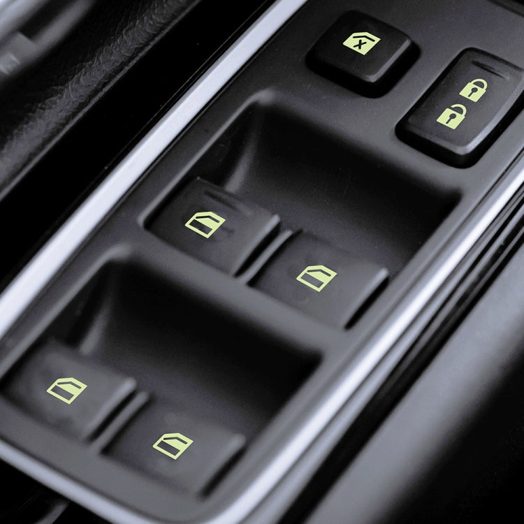 Car Window Sticker Lifter Modified Sticker Car Luminous Switch Car Window Button Car Sticker(Luminous Green)