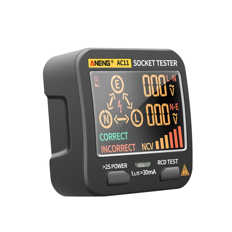 ANENG AC11 Multifunctional Digital Display Socket Tester Electrical Ground Wire Tester(UK Plug)