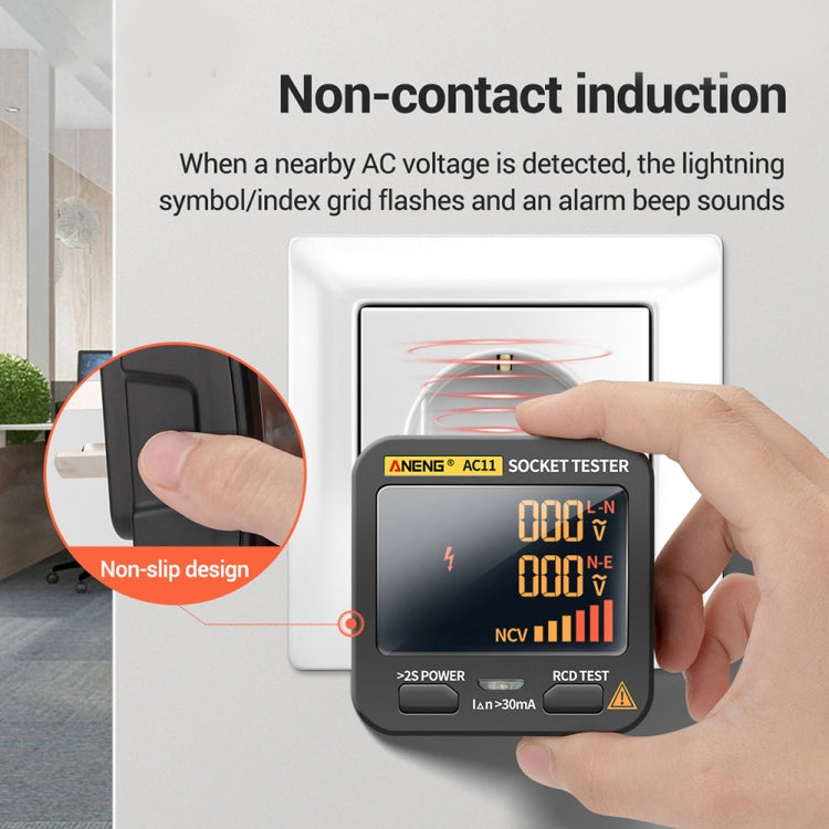 ANENG AC11 Multifunctional Digital Display Socket Tester Electrical Ground Wire Tester(US Plug)
