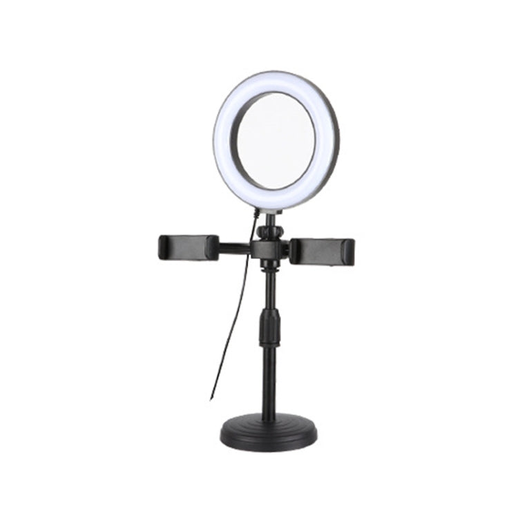 2 PCS Desktop Universal Retractable Multifunctional Mobile Phone Live Broadcast Stand, Specification: Double Positions With Fill Light