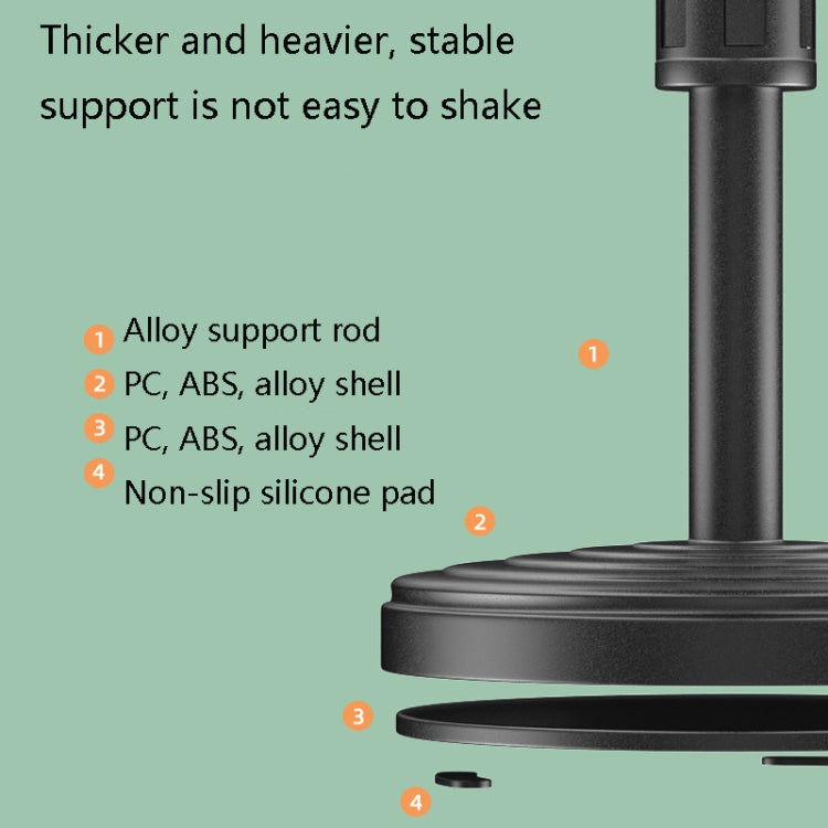 2 PCS Desktop Universal Retractable Multifunctional Mobile Phone Live Broadcast Stand, Specification: Double Positions With Fill Light