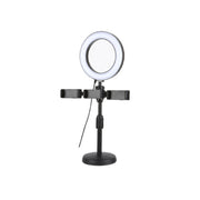 2 PCS Desktop Universal Retractable Multifunctional Mobile Phone Live Broadcast Stand, Specification: Three Positions With Fill Light