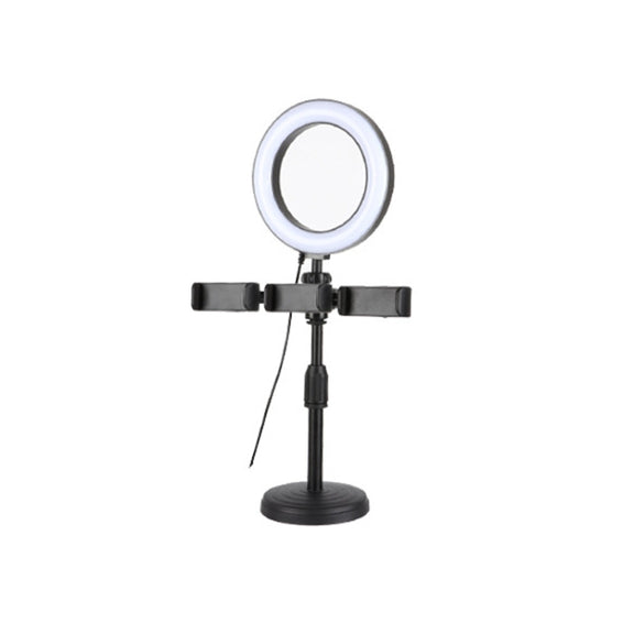 2 PCS Desktop Universal Retractable Multifunctional Mobile Phone Live Broadcast Stand, Specification: Three Positions With Fill Light