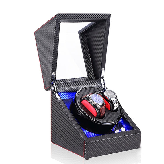 Watch Shaker Automatic Mechanical Watch Rotating Motor Winding Box, US / EU / UK Plug(Pure Carbon Fiber Pattern)