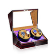 Electric Motor Rotating Watch Box Automatic Mechanical Watch Shaker, US / EU / UK Plug(Ebony + Camel Flannel) - free shipping - PMC TechLife - Order now!