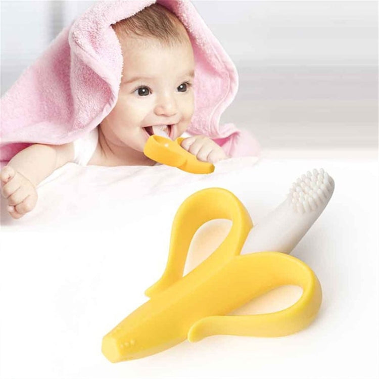 Newborn Baby Banana Silicone Teether Bite(Blue)
