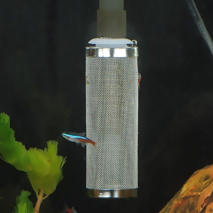 Stainless Steel Water Inlet Protective Cover Fish Tank Aquarium Filter Water Inlet Suction Filter Cover, Specification: Black 16mm