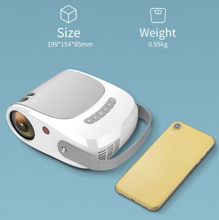 H5 180 ANSI 1280x800 HD Projector With Remote Control, Android 8.0, Support HDMI / USB / TF Card / AV, Version: Smart Version