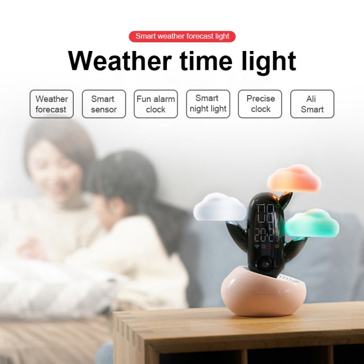 Cloud Weather Time Light Multifunctional Smart Induction Child Wake Up Alarm Clock(Blue)