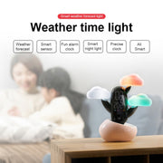 Cloud Weather Time Light Multifunctional Smart Induction Child Wake Up Alarm Clock(Blue)
