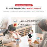 Cloud Weather Time Light Multifunctional Smart Induction Child Wake Up Alarm Clock(Blue)